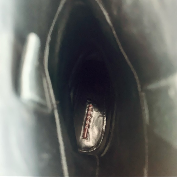 PRADA Vintage Black Leather Biker Boots - Picture 13 of 16